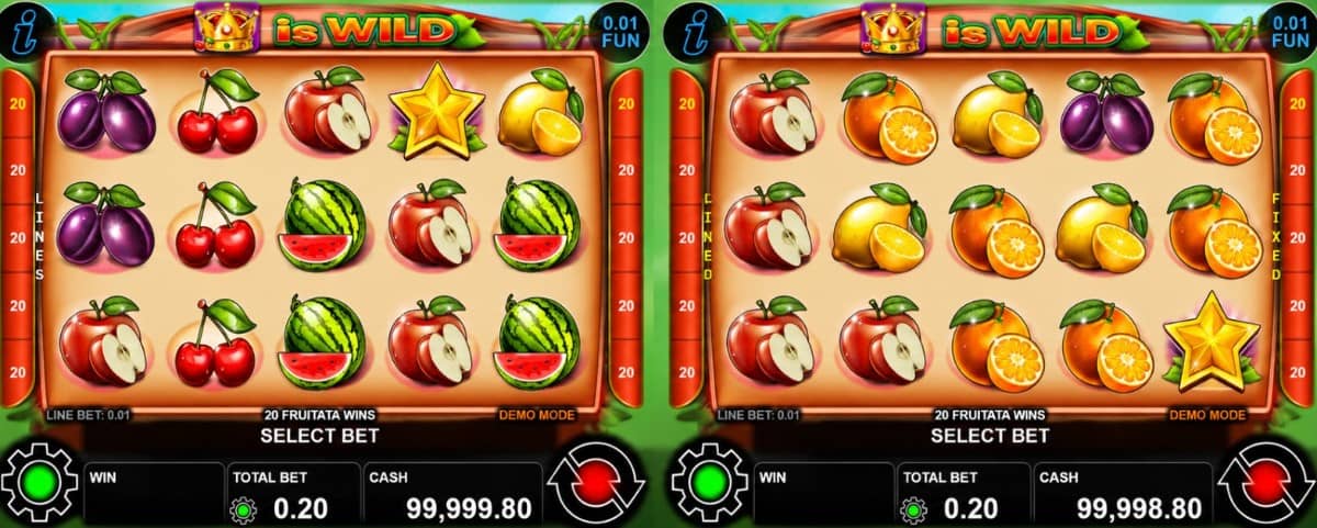 20 Fruitata Wins е fruit слот на CT Interactive с 20 линии, Wild и Scatter символи, Gamble функция и максимален потенциал до 1000x залога.