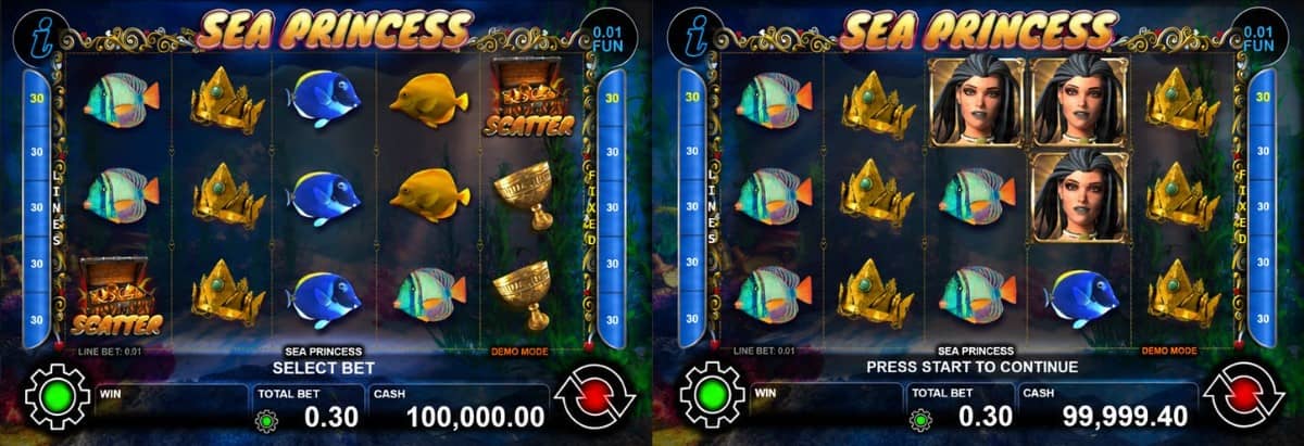 Sea Princess е подводна ротативка на CT Interactive с cascading механика, Wild русалка, Free Games режим и множители до x10. Виж как работят бонусите и символите в играта. Sea Princess е подводна ротативка на CT Interactive с cascading механика, Wild русалка, Free Games режим и множители до x10. Виж как работят бонусите и символите в играта.