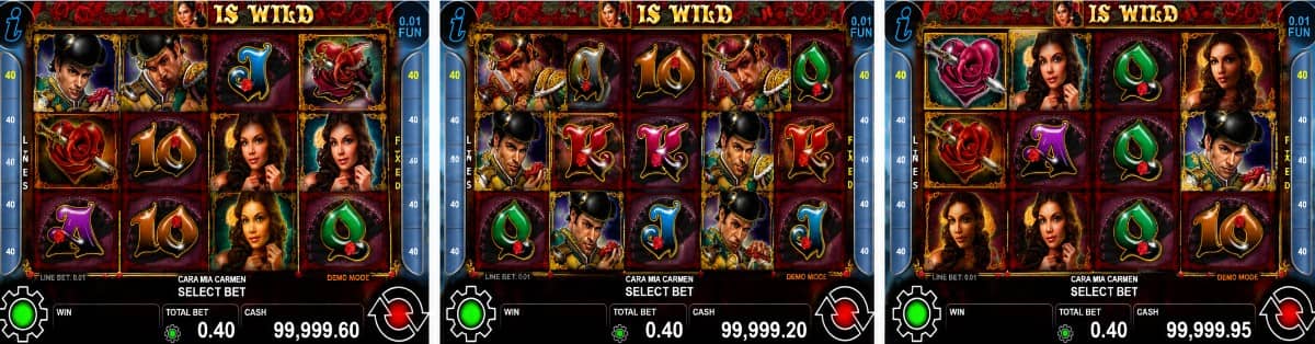 Cara Mia Carmen е романтичен слот на CT Interactive с 40 линии, Wild и Scatter символ в едно, безплатни завъртания и печалби до 1000x залога. Cara Mia Carmen е романтичен слот на CT Interactive с 40 линии, Wild и Scatter символ в едно, безплатни завъртания и печалби до 1000x залога.