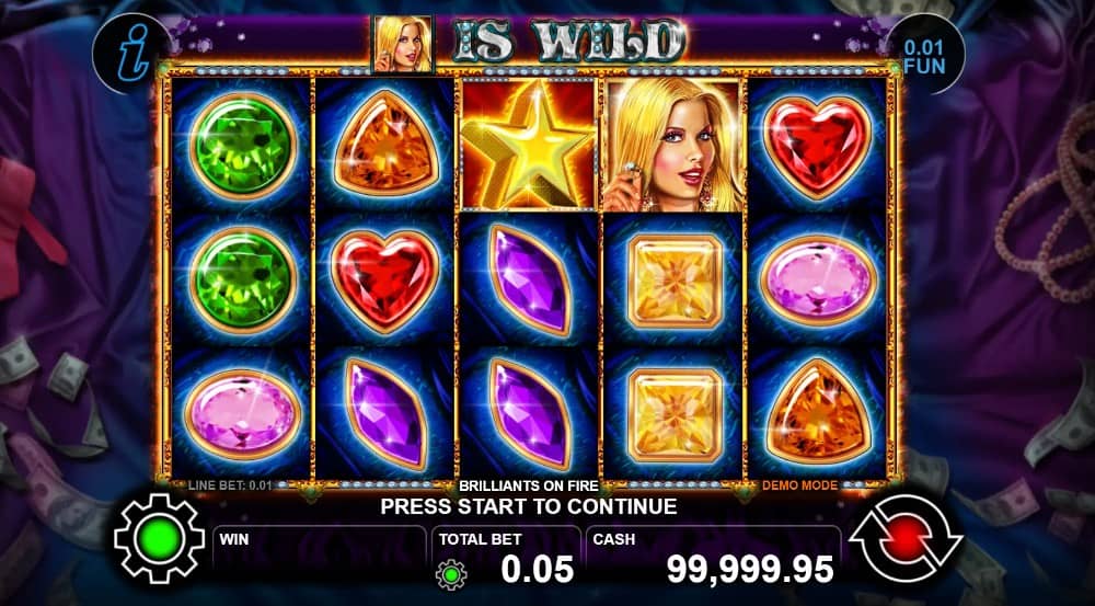 Brilliants On Fire е слот на CT Interactive с 5 линии, Wild и Scatter символи, скъпоценни камъни и печалби до 3000x залога.