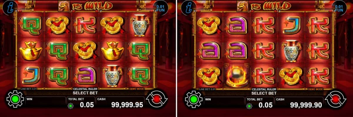 Разгледайте ревю на Celestial Ruler от CT Interactive – Expanded Wild, Scatter символ, Gamble функция и печалба до 750x залога.