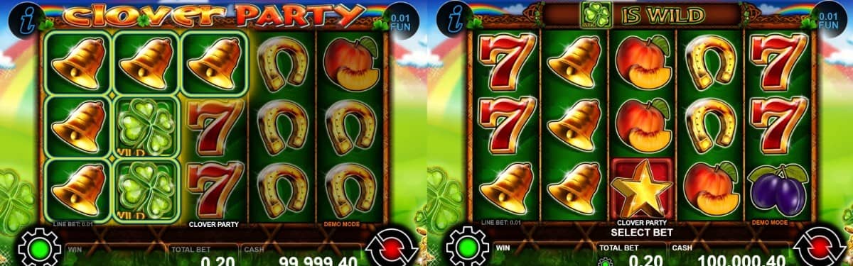 Разгледайте ревю на Clover Party от CT Interactive – Wild детелина, Scatter звезда, Gamble функция и печалба до 1000x залога.
