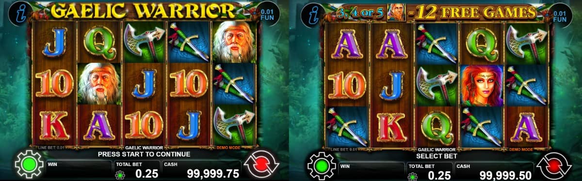 Ревю на Gaelic Warrior от CT Interactive – ирландски слот с 5 барабана, 25 линии, Wild/Scatter, Free Games бонус и печалба до 10000x.