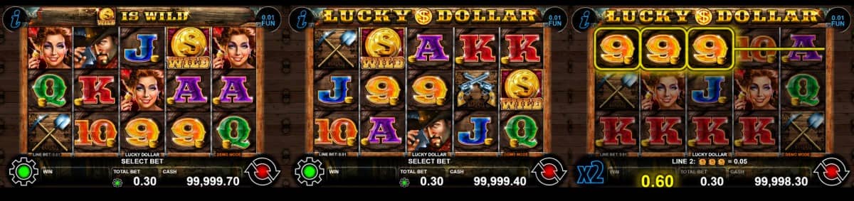 Ревю на Lucky Dollar от CT Interactive – уестърн слот с Wild x2, Scatter, 15 безплатни завъртания с x3 множител и печалба до 9000x. Ревю на Lucky Dollar от CT Interactive – уестърн слот с Wild x2, Scatter, 15 безплатни завъртания с x3 множител и печалба до 9000x.