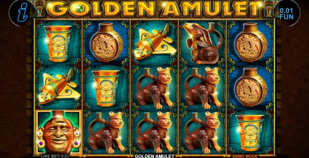 Ревю на Golden Amulet от CT Interactive – класически слот с 5 барабана, 5 линии, Scatter символ, Stacked символи и печалба до 5000x.