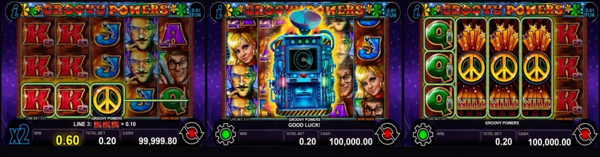Ревю на Groovy Powers от CT Interactive – ретро слот с Expanded Wild, Scatter символ, Gamble функция и печалба до 1000x залога.