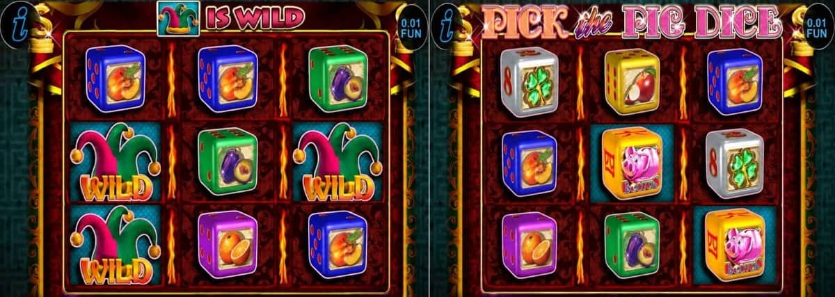 Разгледайте ревю на Pick The Pig Dice от CT Interactive – Wild, Bonus/Scatter символ, Gamble функция и печалба до 125x залога.