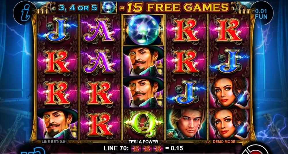 Ревю на Tesla Power от CT Interactive – Expanded Wild, Scatter, 15 безплатни завъртания, Gamble функция и печалба до 1000x залога