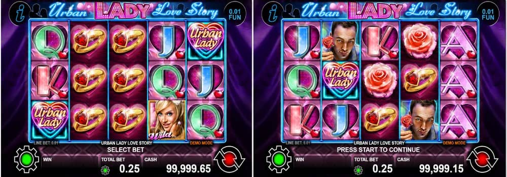 Разгледайте Urban Lady Love Story от CT Interactive – слот с 25 линии, Wild, Scatter, Stacked символи, Free Games с x2 множител и печалба до 1000x.