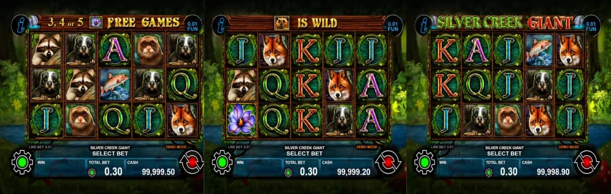 Разгледайте ревю на Silver Creek Giant от CT Interactive – Expanding Wild, Scatter, безплатни завъртания, Gamble функция и печалба до 1000x залога.