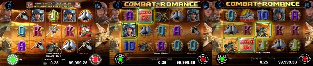 Ревю на Combat Romance от CT Interactive – Wild с x2 множител, Free Games с x3 и x5 множител, Scatter символ и печалба до 5000x.