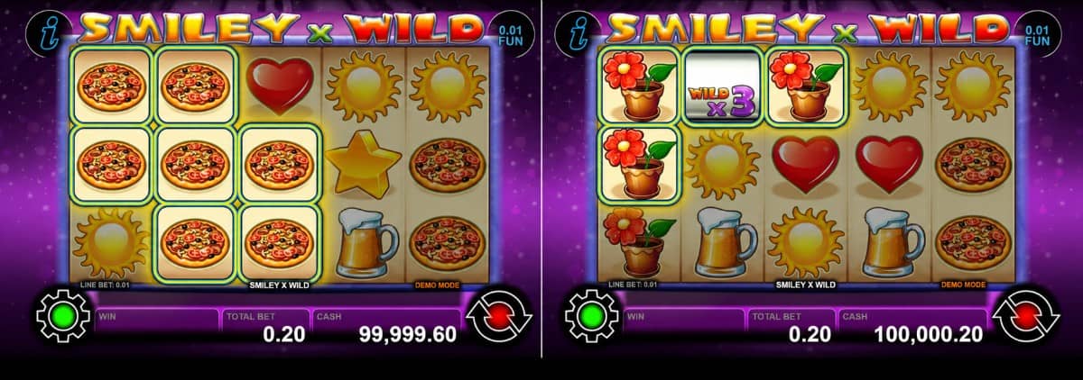 Разгледайте ревю на Smiley X Wild от CT Interactive – Wild с множител до x5, Scatter символ, Gamble функция и максимална печалба до 25000x залога.