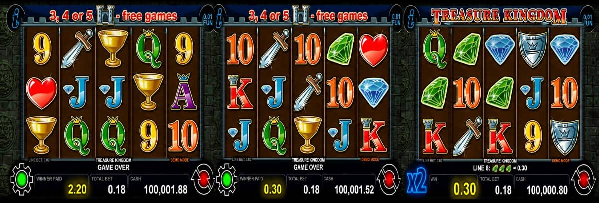 Разгледайте ревю на Treasure Kingdom от CT Interactive – бонуси, Wild и Scatter символи, 15 безплатни завъртания, x3 множител и печалба до 10 000x.