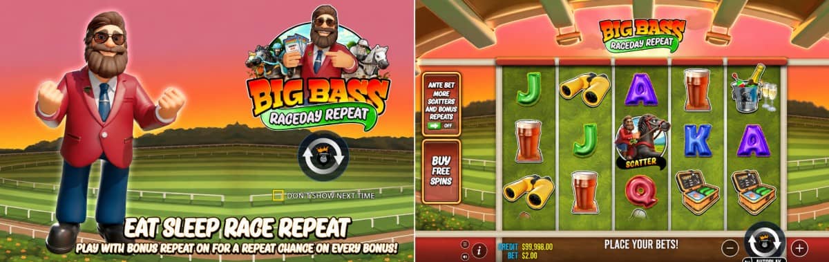 Ревю на Big Bass Raceday Repeat от Pragmatic Play. Казино слот със символи, бонуси, печалби и онлайн безплатно демо.