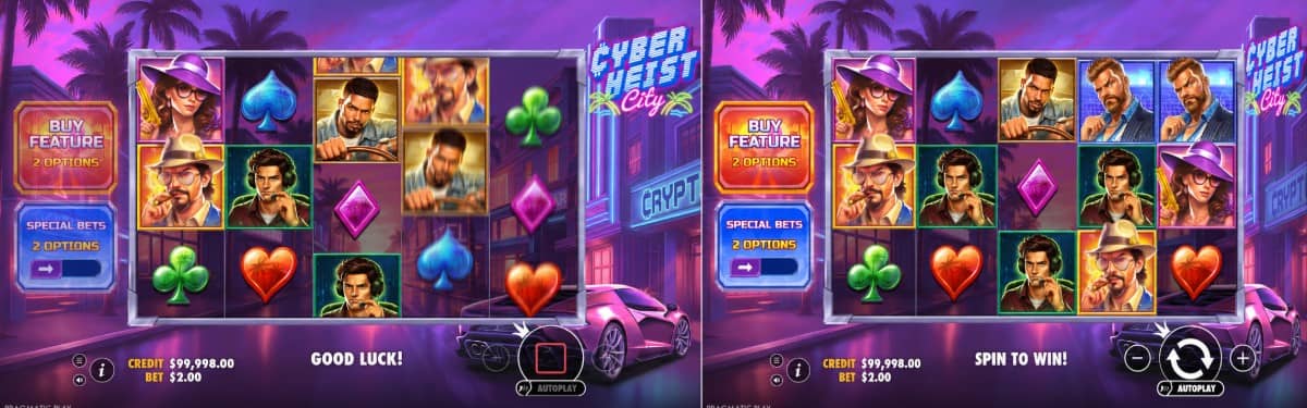Cyberheist City е слот от Прагматик Плей с 5×3 поле, 243 начина за печалба, каскади, множители до 100x, безплатни завъртания и демо версия.