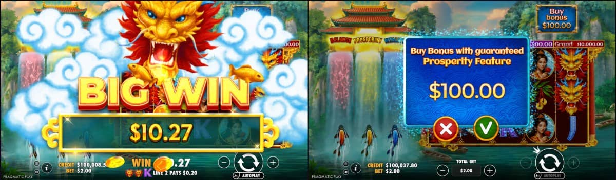 Dragon’s Gate – Bonus Choice е слот от Pragmatic Play с 50 линии, два бонус режима, три модификатора и печалба до 10 000x.