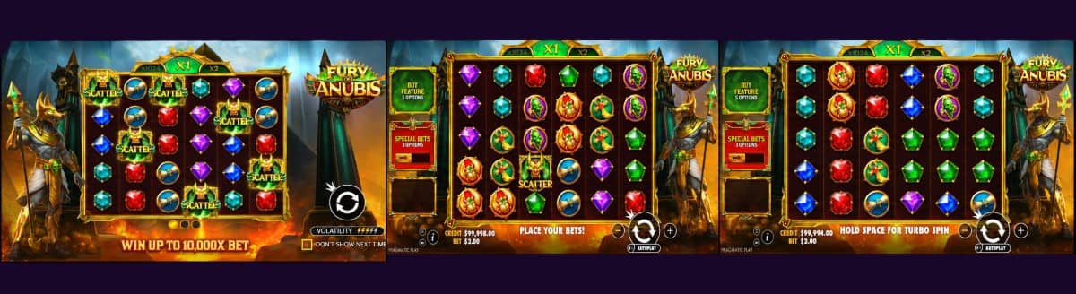 Fury of Anubis е слот от Pragmatic Play с падащи символи, множител до 1024x и бонус с 10 безплатни завъртания.
