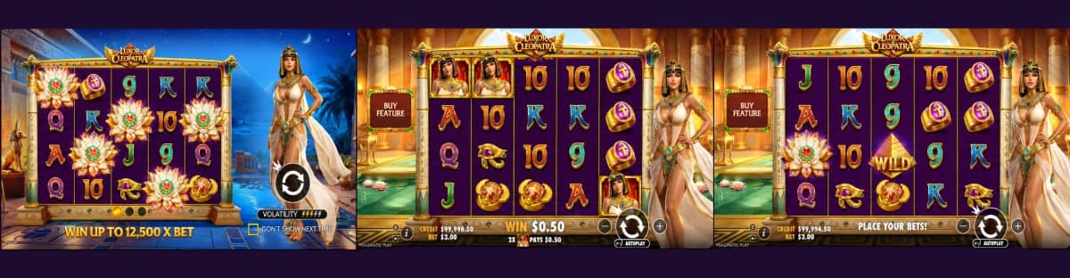 Luxor of Cleopatra е слот от Pragmatic Play с египетска тема, 1024 начина за печалба, безплатни завъртания и множители до 12 500x.