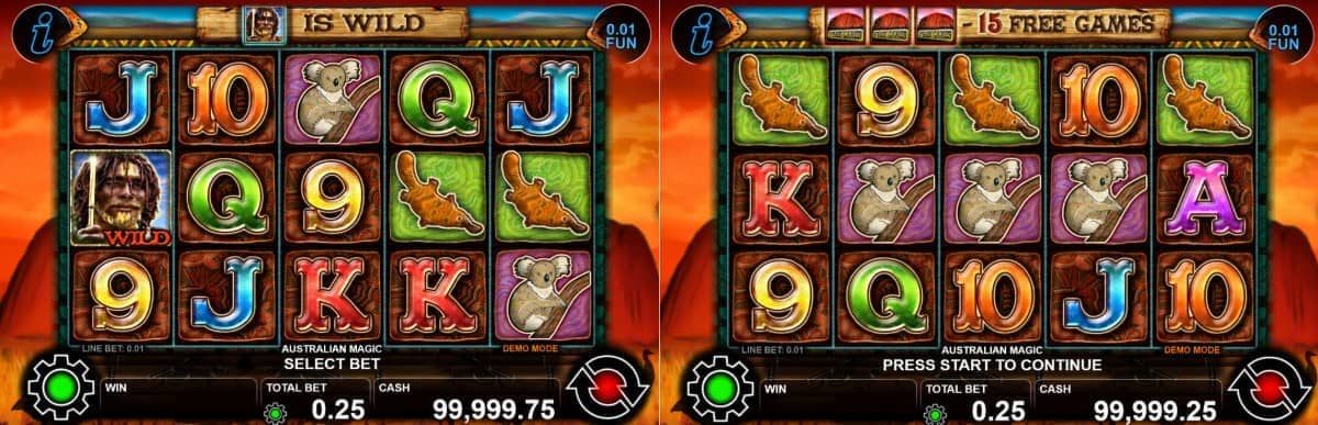 Australian Magic от CT Interactive е слот с 5 барабана, 25 линии, два Wild символа, Free Games с множител x2, Super Games, прогресивен джакпот и демо режим.
