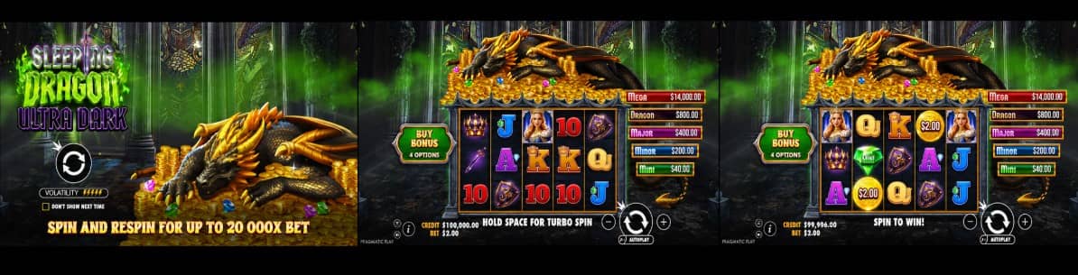 Ревю на Sleeping Dragon Ultra Dark от Прагматик Плей – RTP 96,50%, висока волатилност, повторни и безплатни завъртания до 20 000x.