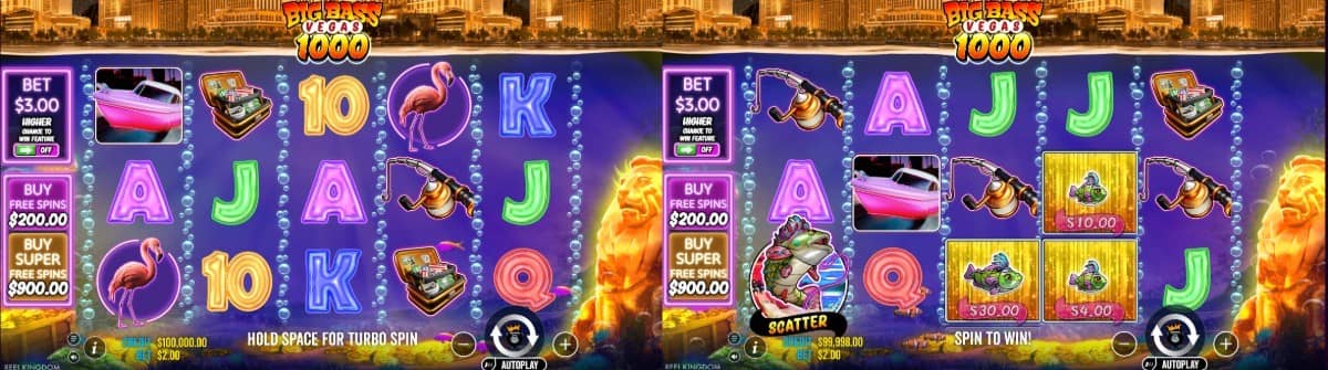 Big Bass Vegas 1000 е нов casino slot на Pragmatic Play от септември 2026 с 15 000x печалба, Money риби, Free Spins и безплатно демо.
