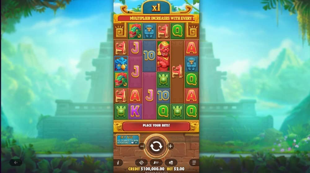 Fortune of Aztec слот от Pragmatic Play с каскади, множител, до 30 безплатни завъртания, печалба до 100 000x и безплатно демо.