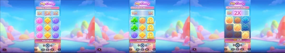Jelly Candy е слот на Pragmatic Play с 5 линии, множители до 15x, лимон Wild, ниска волатилност и безплатна демо версия. Jelly Candy е слот на Pragmatic Play с 5 линии, множители до 15x, лимон Wild, ниска волатилност и безплатна демо версия.