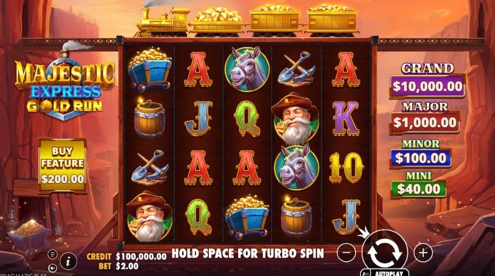 Majestic Express – Gold Run е слот на Pragmatic Play с 5×4 поле, 25 линии, събиране на злато, 10 безплатни завъртания и безплатна демо версия. Majestic Express – Gold Run е слот на Pragmatic Play с 5×4 поле, 25 линии, събиране на злато, 10 безплатни завъртания и безплатна демо версия.