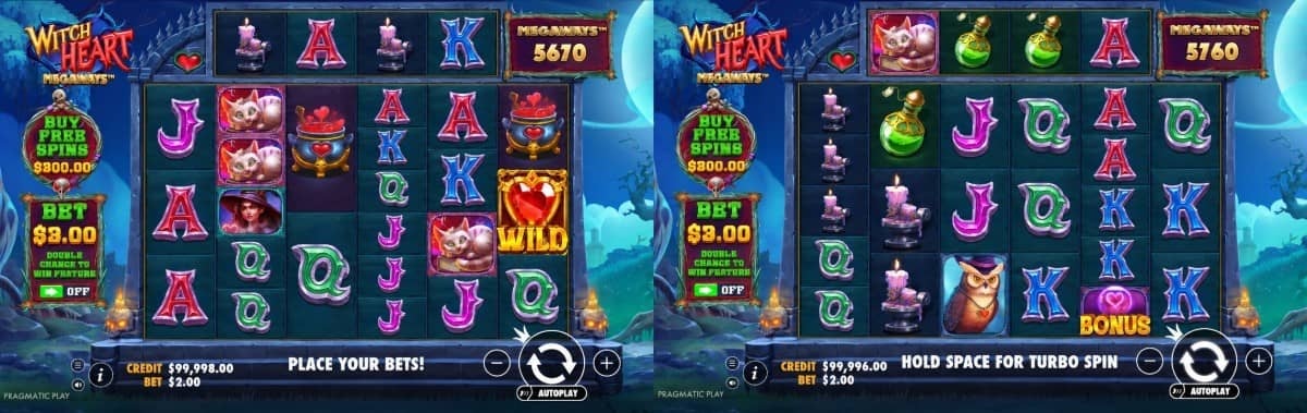 Witch Heart Megaways е казино слот на Pragmatic Play с каскади, до 200 704 начина за печалба, множители и безплатна демо версия.