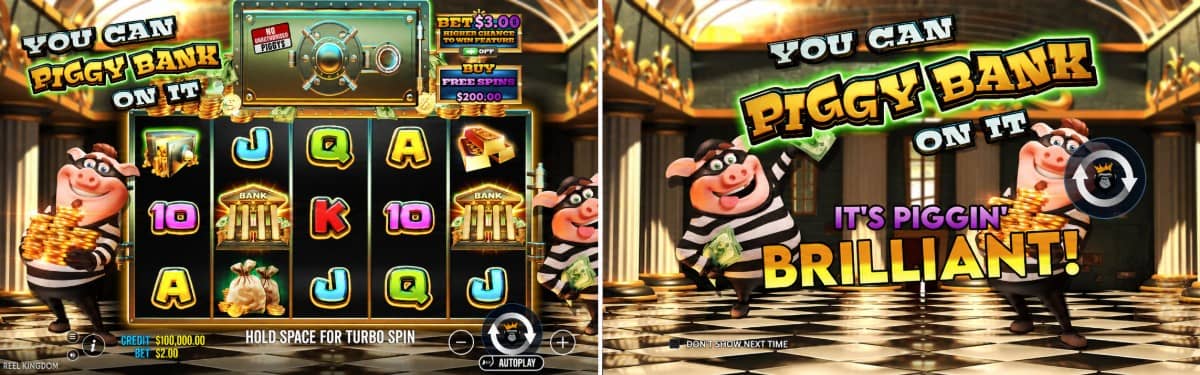 You Can Piggy Bank On It е слот от Pragmatic Play с 5 барабана, 10 линии, безплатни завъртания, сейф, печалба до 2100x и безплатно демо. You Can Piggy Bank On It е слот от Pragmatic Play с 5 барабана, 10 линии, безплатни завъртания, сейф, печалба до 2100x и безплатно демо.