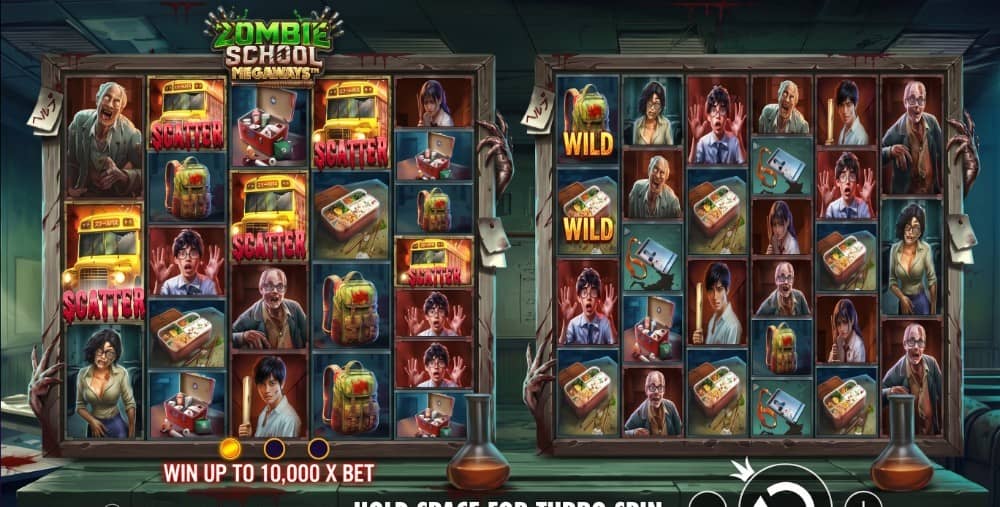 Zombie School Megaways е слот от Pragmatic Play със 117 649 начина за печалба, каскадни печалби, бонус завъртания и безплатно демо.