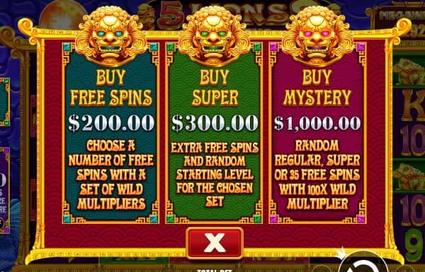 5 Lions Megaways™ 2 слот е игра на Pragmatic Play с до 262 144 начина за печалба, множители на заместващите символи до 100x, безплатни завъртания и демо.
