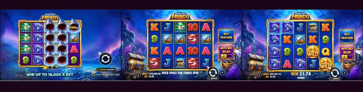 Deep Sea Frenzy слот от Pragmatic Play е нова казино игра с 50 печеливши линии, парични символи до 200x, безплатни завъртания, RTP 96,52% и безплатно демо.