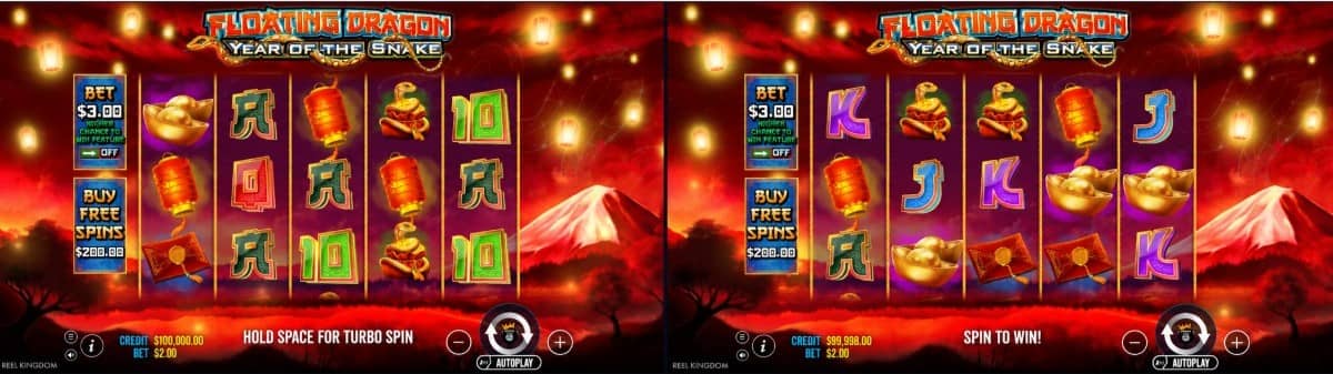 Floating Dragon – Year of the Snake slot от Pragmatic Play е casino слот с RTP 96,71%, Free Spins, Money символи, множители до 10x и безплатно демо.