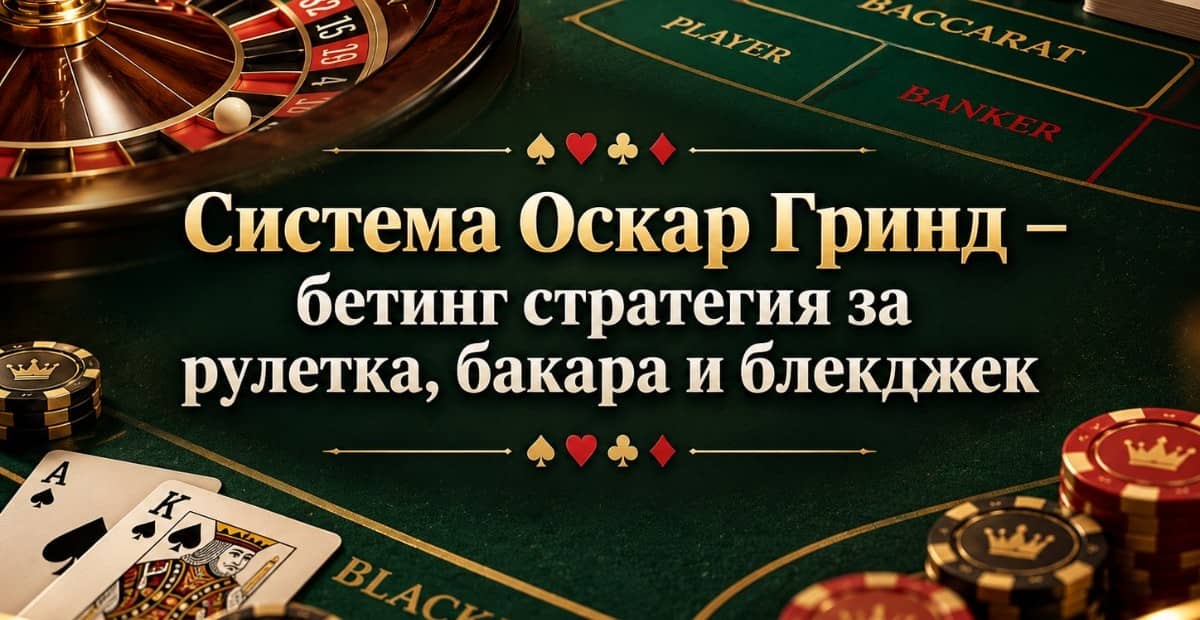 Система Оскар Гринд – бетинг стратегия за рулетка, бакара и блекджек