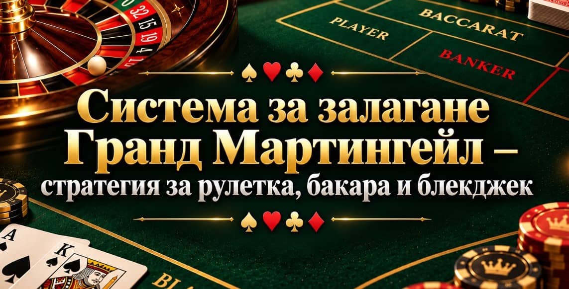 Система за залагане Гранд Мартингейл – стратегия за рулетка, бакара и блекджек Система за залагане Гранд Мартингейл – стратегия за рулетка, бакара и блекджек