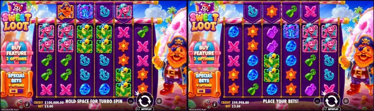 Sweet Loot slot е нова казино игра от Pragmatic Play с RTP 96,53%, Tumble, Free Spins, множители до 500x, печалби до 10 000x и безплатно демо.