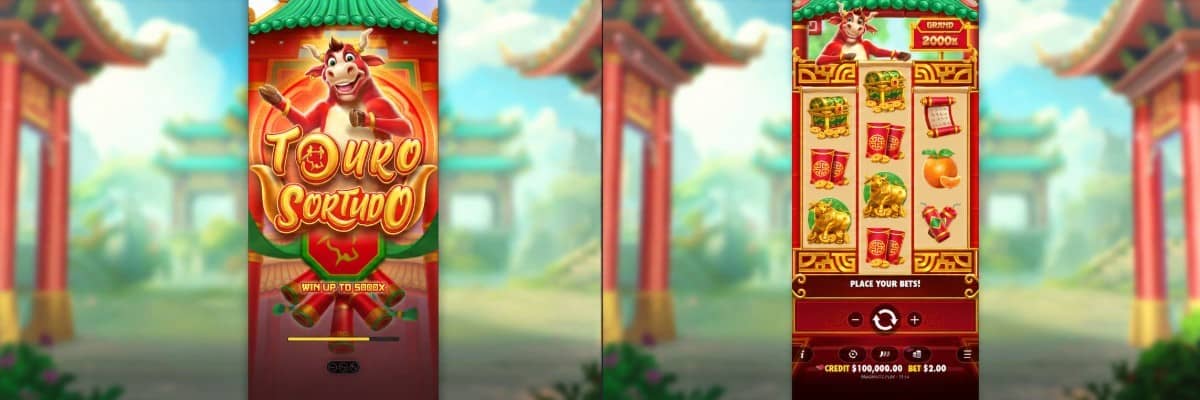Touro Sortudo слот от Pragmatic Play е с RTP 97,55%, парични символи до 100x, повторни завъртания, Grand Jackpot от 2000x и безплатно демо.